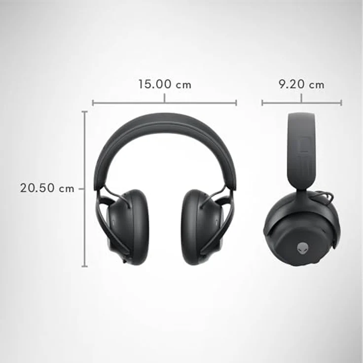 Alienware Pro Wireless-Gamingheadset – Kabellos, 50-mm-Graphen-Treiber, KI- & ANC-Geräuschunterdrückung, Dual-Mikrofone, E-Sport-optimiert, Dark Side of the Moon – Bild 15