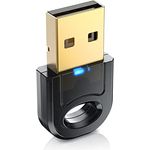 CSL - Bluetooth 5.0 USB Adapter Nano – BT V5.0 Stick Dongle – für PC Laptop - Bluetooth Empfänger und Sender für Desktop Laptop Drucker Headset Lautsprecher - kompatibel mit Windows 8.1 -11