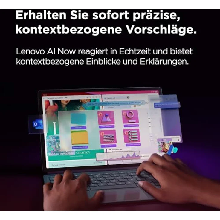 Lenovo Yoga Tab Plus, 12.7" 3K Tablet mit Qualcomm Snapdragon 8 Gen 3, 16GB RAM, 256GB eMMC, Android 15 und Seashell Tab Pen Pro – Bild 5