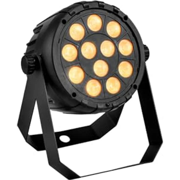 EUROLITE LED PARty Spot Silent RGB/WW | Kompakter Scheinwerfer mit DMX-Steuerung und 12 x 5-W-COB-LED in RGB/WW