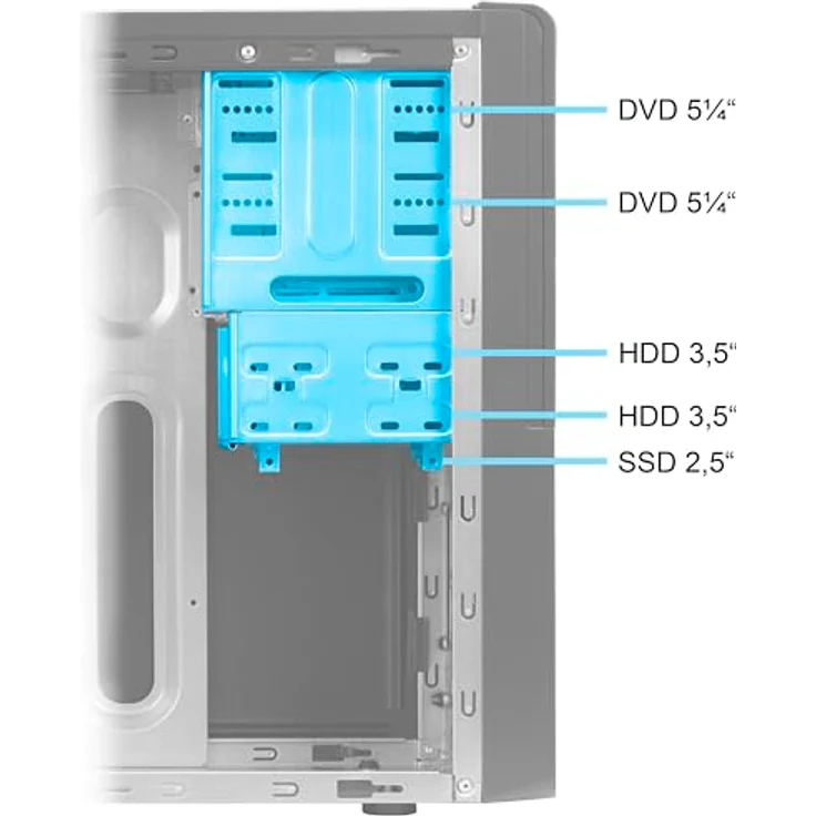 Ankermann Smart Office PC, Intel Core i7-7700, 16GB RAM, 480GB SSD, Windows 10 Pro, MS Office 2024, WLAN – Bild 3