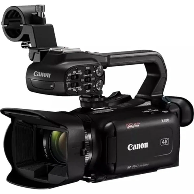 Canon XA60 Professional 4K Camcorder, 20x optischer Zoom, Silber, mit UVC-HD-Livestreaming