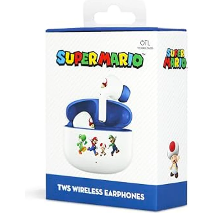 OTL Super Mario CORE TWS, kabellose Bluetooth-Ohrhörer mit Touch-Steuerung, in Weiß – Bild 4