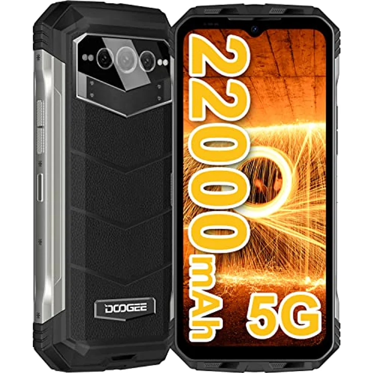 DOOGEE VMAX 5G Outdoor Handy ohne Vertrag, 20GB+256GB Dimensity 1080, 22000mAh Großer Akku, 108MP Kamera, 6.6" FHD+ 120hz Outdoor Smartphone Android 12 Dual SIM IP68 Wasserdicht OTG NFC – Bild 1