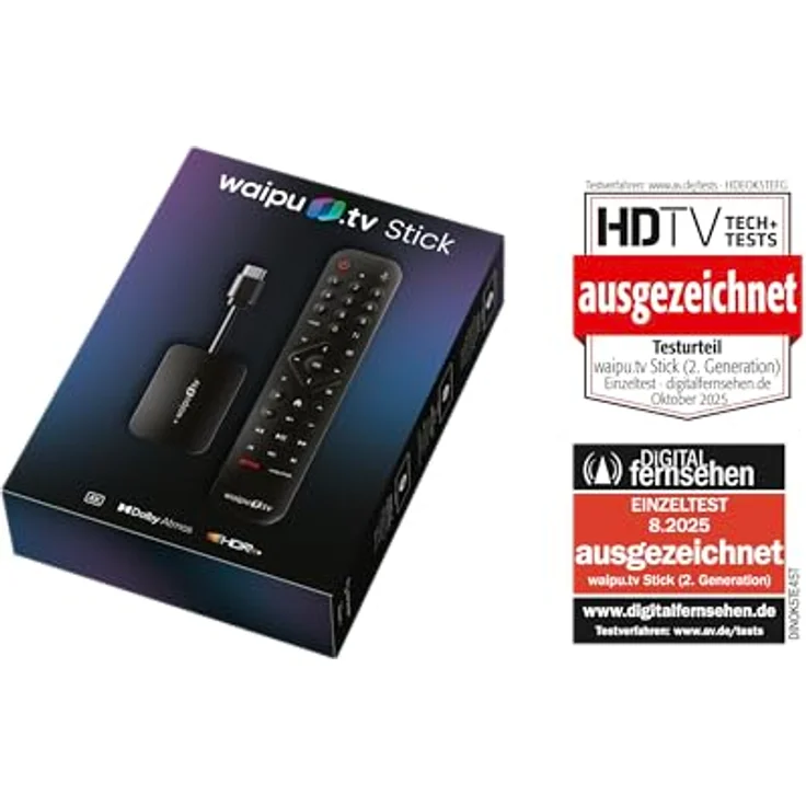 waipu.tv waipu.tv Stick (2. Generation) | 4K HDR Streaming mit Dolby Atmos, Fernbedienung mit Beleuchtung, 3 Monate Zugang zu 300 TV-Sendern & 40.000 Filmen und Serien – Bild 4