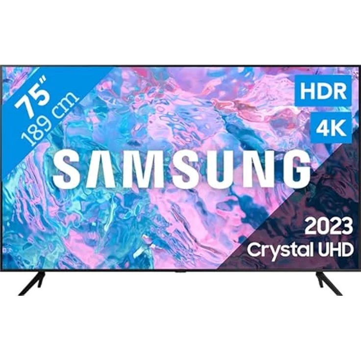 Samsung Crystal UHD CU7170 Series 75 Zoll Fernseher, PurColor, Crystal Prozessor 4K, Motion Xcelerator, Smart TV, (Modell 2023, 75CU7170) – Bild 1