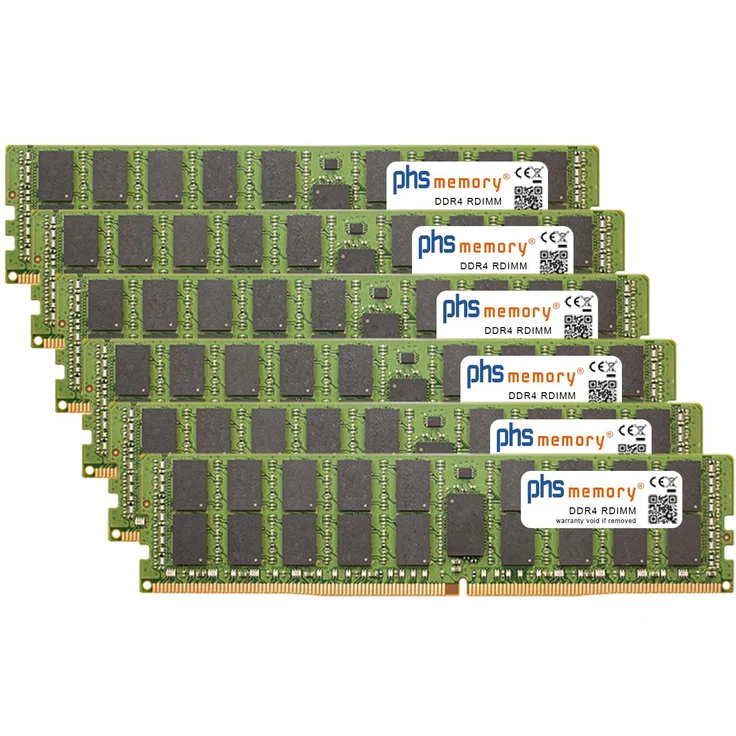 PHS memory 192GB (6x32GB) RAM Kit für Apple MacPro 8-Core 3,5GHz (2019), DDR4 RDIMM 2933MHz