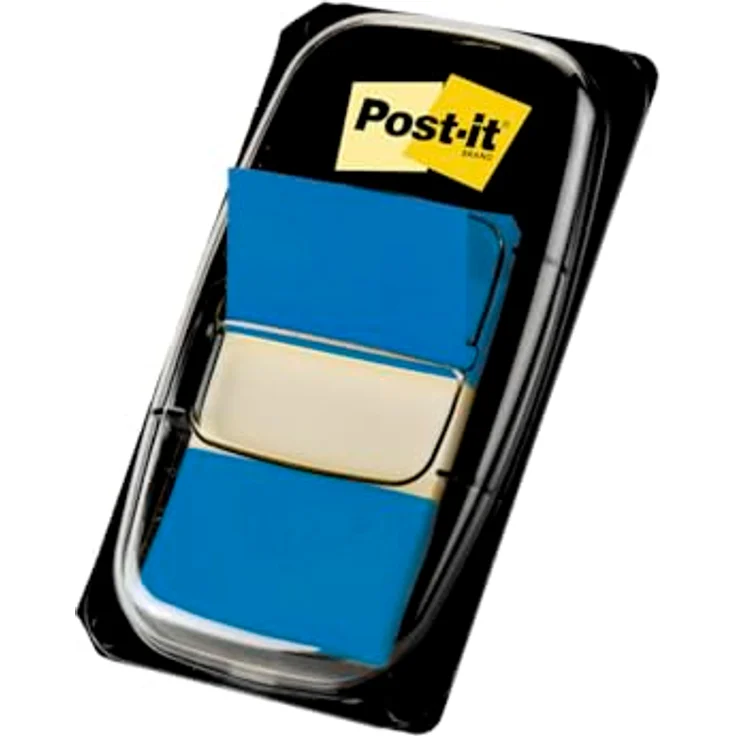 Post-it® Haftstreifen Index Standard I680, selbstklebend, wiederverwendbar, signalstark, blau, 50 Stück 25,4 x 43,2 mm – Bild 2