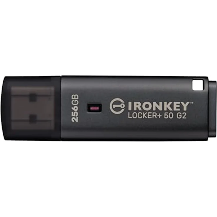 Kingston IronKey 256GB Locker Plus 50 G2, FIPS 197-Zertifiziert, AES-256-Bit-Verschlüsselung, USB Typ-A, Metallgehäuse – Bild 2
