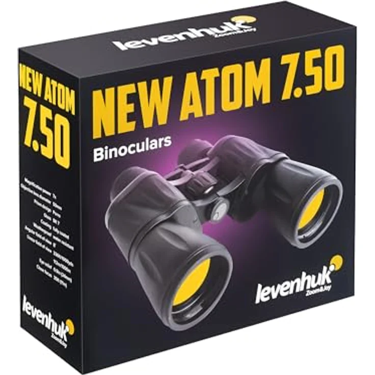 Levenhuk New Atom 7x50 Fernglas, 7-fache Vergrößerung, 50mm Objektiv, spritzwassergeschützt, ideales Reise- und Naturbeobachtungsfernglas – Bild 8