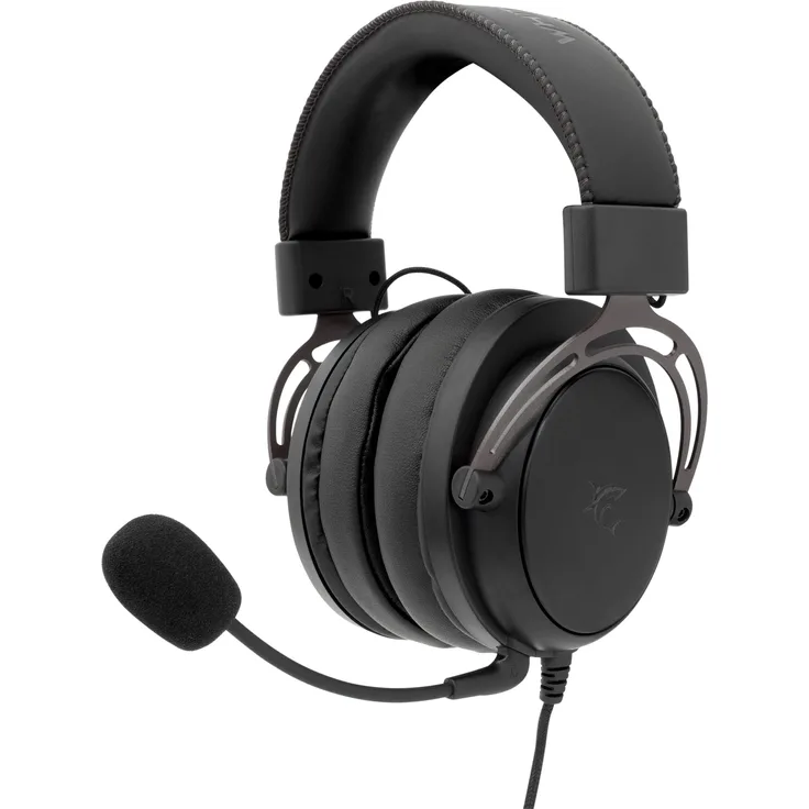 White Shark GORILLA GH-2341, Kabelgebundenes Gaming-Headset mit Stereo 2.0 Klangsystem, abnehmbares Mikrofon, grau-schwarz