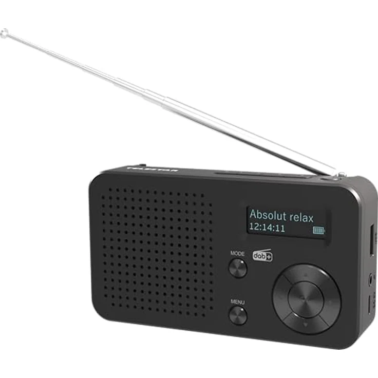 TELESTAR TOP 100, Mobiles DAB+/UKW Radio mit 15 Std. Spielzeit, Bluetooth 5.4, USB-Mediaplayer – Schwarz – Bild 2