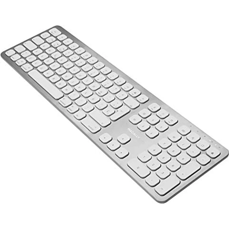 Macally BTWKEYMB-ES, erweiterte Bluetooth Funk-Tastatur mit Ziffernblock, SPANISCHES Layout, Alu-Design, kompatibel mit Mac, PC, iOS und Android – Bild 3