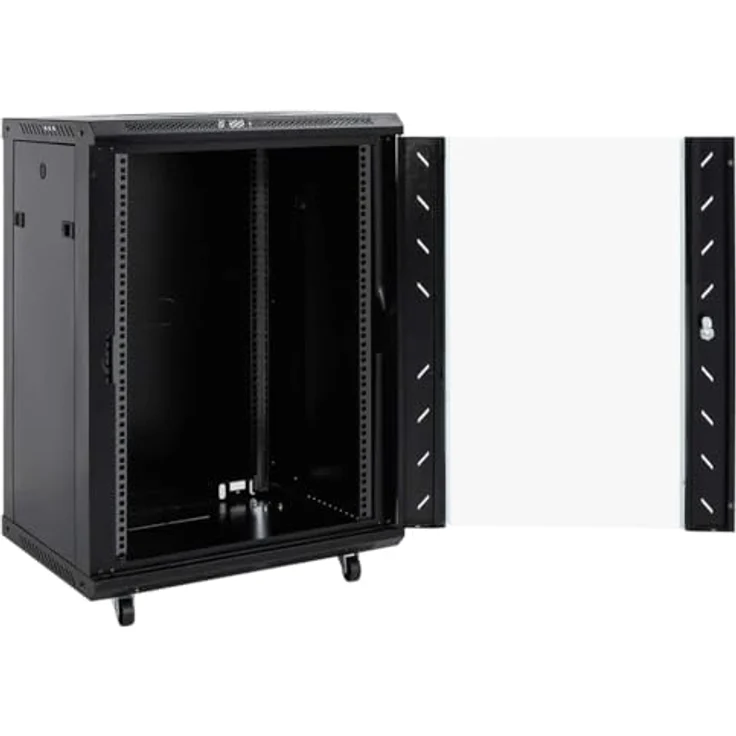 vidaXL Netzwerkschrank, Schwarz, 60 x 60 x 80 cm, aus Stahl, mit Speicher – Bild 9