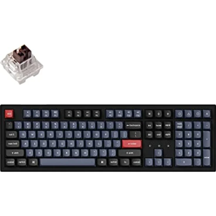 Keychron K10 Pro QMK/VIA Kabellose mechanische Tastatur, Programmierbare Tastatur, Bluetooth/USB-C, RGB, Keychron K Pro Brown Switch Hot-Swap, Tastenkappen PBT Für Windows Mac OS – Bild 1