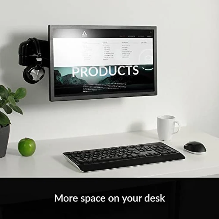 ARCTIC W1-3D - Monitorwandhalterung mit Gaslifttechnik, Monitorarm zur Befestigung an der Wand, für bis zu 43''-49'' Ultrawide Monitore und Fernseher, bis 8 kg (17.6 Ibs) - Schwarz – Bild 3