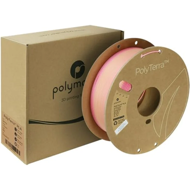 Polymaker Polyterra PLA Gradient 1.75mm 1kg, 3D-Druckmaterial in Pink-Peach mit nachhaltiger Bioplastikformulierung und mattem Oberflächenfinish – Bild 2