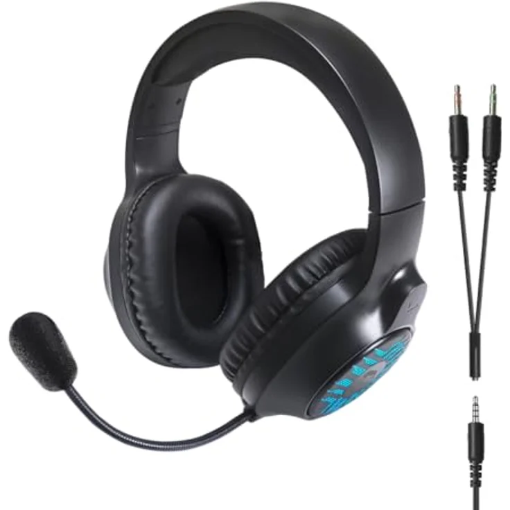 Speedlink Tyron - RGB Gaming Headset mit Mikrofon für PC PS4/PS5/ Xbox Series X/S/Switch, RGB Beleuchtung, mit Kabel 3,5mm Klinke, Y-Adapter, schwarz – Bild 2