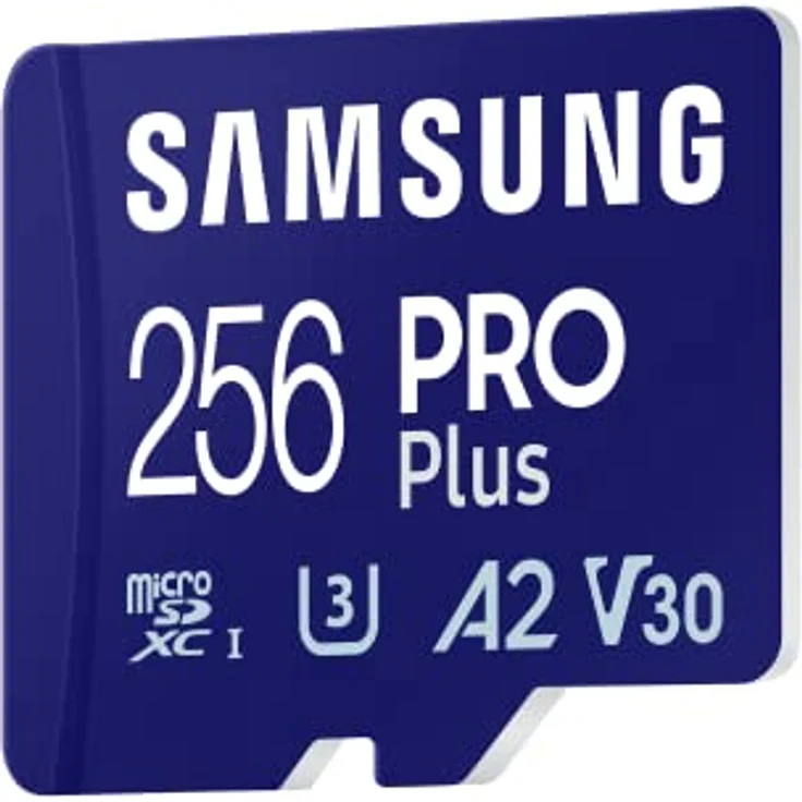 Samsung PRO Plus microSD Speicherkarte (MB-MD256SA/EU), 256 GB, UHS-I U3, Full HD & 4K UHD, 180 MB/s Lesen, 130 MB/s Schreiben, Karte für Smartphone, Drohne oder Konsole, inkl. SD-Adapter (2023) – Bild 2