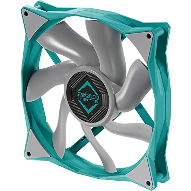 Iceberg Thermal IceGALE Xtra 140 mm PWM Kugellager Hochleistungs-Gehäuselüfter, Blaugrün