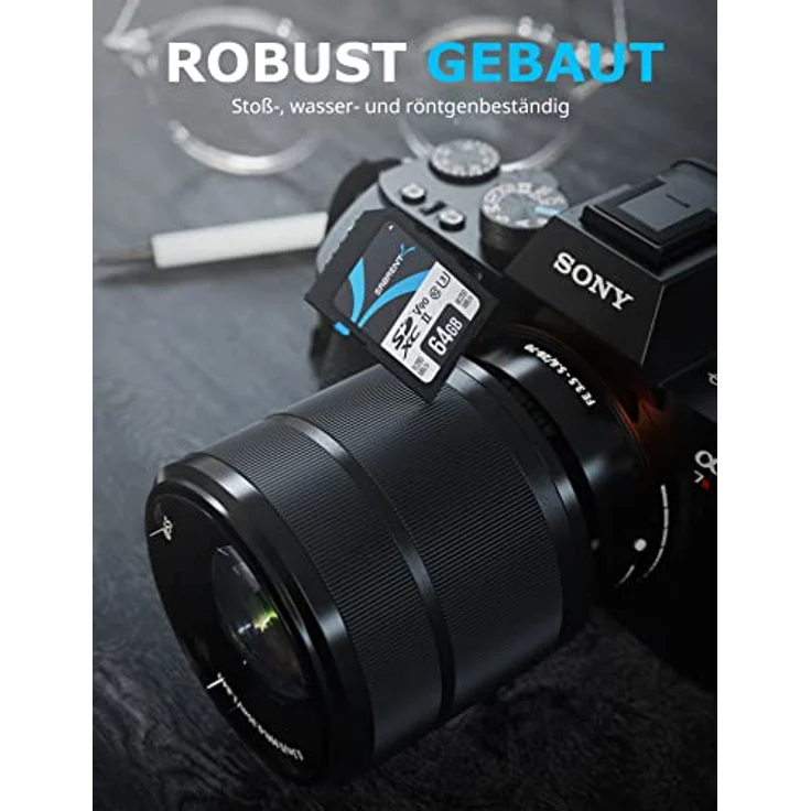 SABRENT SD Karte 64GB V90, SDXC Card UHS II, SD Speicherkarte Class 10, U3, R280MB/s W250MB/s Full HD Ultra 8K für professionelle Fotografen, Videofilmer, Vloggers (SD-TL90-64GB) – Bild 3