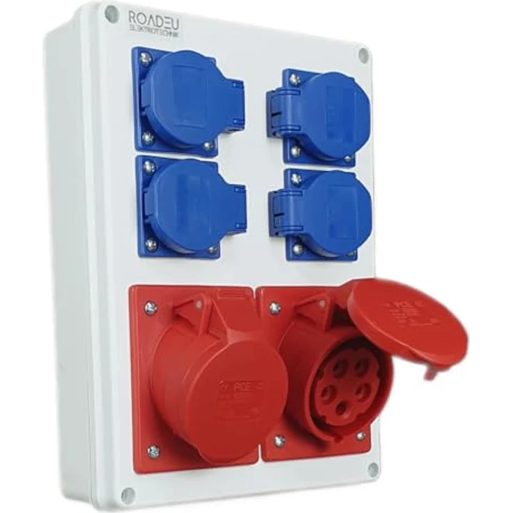 RoadEu - Steckdosenverteiler - 2x CEE 16A Steckdose mit 4x Schuko 230V, IP44, Europäische Komponenten – Bild 2
