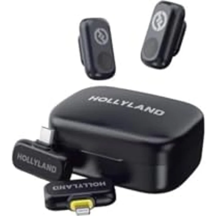 Hollyland Lark A1 Combo, kabelloses Mikrofon mit 48 kHz High-Fidelity-Klang, Geräuschunterdrückung, 54 Stunden Akkulaufzeit, Space Gray – Bild 1