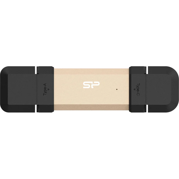 Silicon Power DS72, 500GB USB Stick mit USB Typ A+C, 1050/850 MB/s, gold