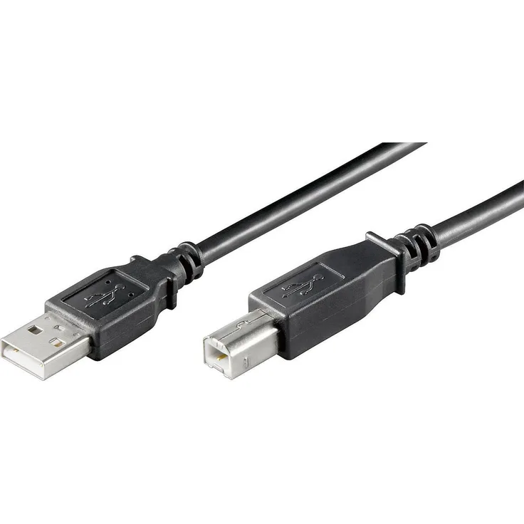 Microconnect USBAB3B-LSZH, 3 m USB A zu USB B Kabel, USB 2.0, maximale Datenübertragungsrate 480 Mbit/s, Schwarz