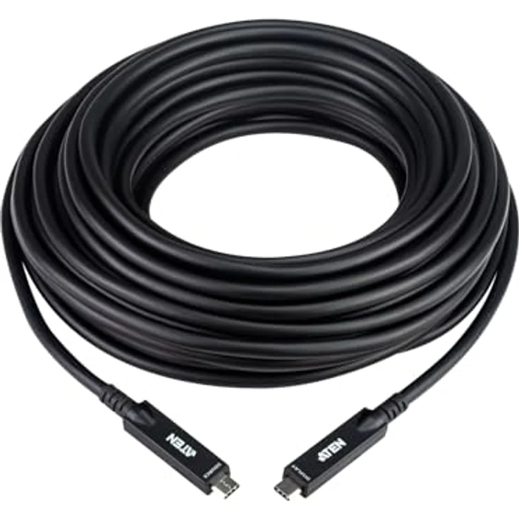 ATEN UE3415F, aktives optisches Ultra HD-Kabel mit USB-C, unterstützt 4K@60Hz, schwarz, 15 m – Bild 1