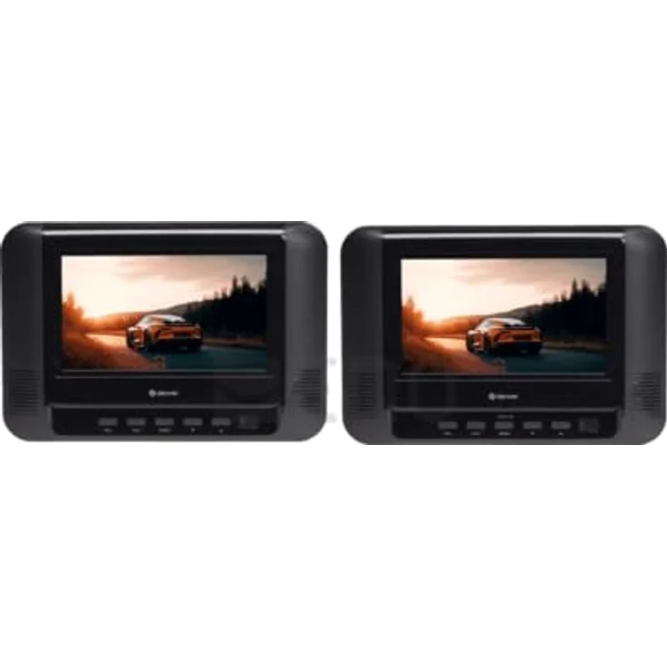 Denver Tragbarer DVD-Player MTW793, für Auto mit 2x 7 Zoll Bildschirmen, USB-Anschluss, inkl. Kopfstützenhalterung und Fernbedienung, Modell 2023 – Bild 1