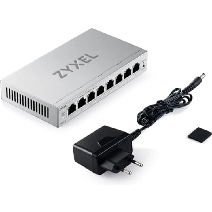 Zyxel GS1200-8v3, 8-Port Web Managed Gigabit LAN Switch, lüfterlos, QoS, Link Aggregation, VLAN, IGMP Snooping, Desktop – Bild 2