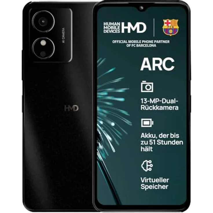 HMD Arc Smartphone (64 GB Speicherplatz, 13 MP Kamera) - Android™ 14 (Go edition) – Bild 2