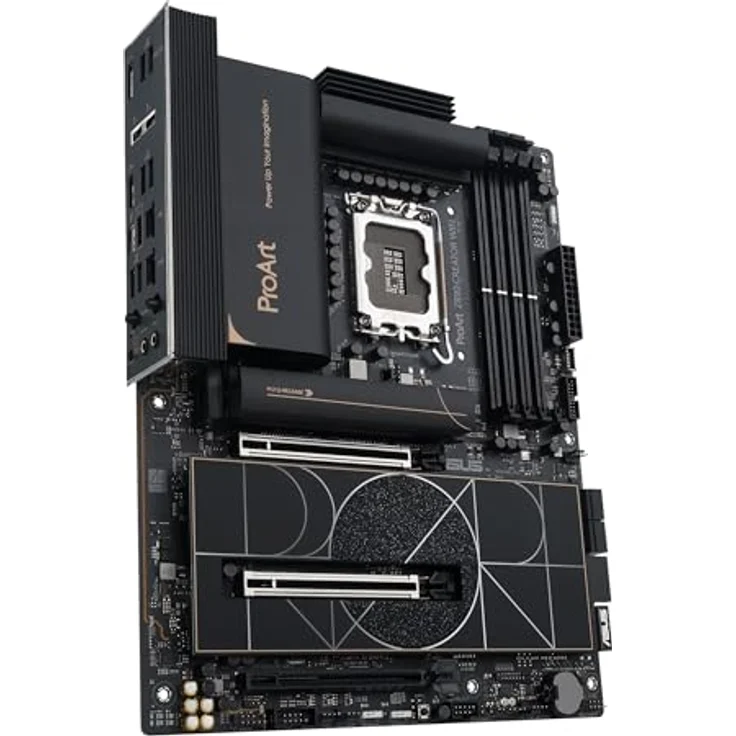 ASUS ProArt Z890-CREATOR WiFi, Mainboard ATX mit Intel Sockel LGA 1851, 16+2+1+2 Stromphasen, DDR5-Slot, WiFi 7, schwarz – Bild 3