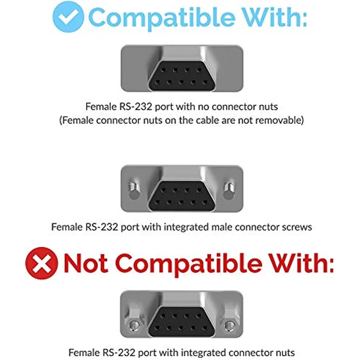 Sabrent USB 2.0 to Serial (9-Pin) DB-9 RS-232 Converter Cable, Prolific Chipset, Hexnuts, [Windows 10-8.1-8-7-VISTA-XP, Mac OS X 10.6 and Above] 6-Feet (CB-9P6F) - Preisvergleich – Bild 2