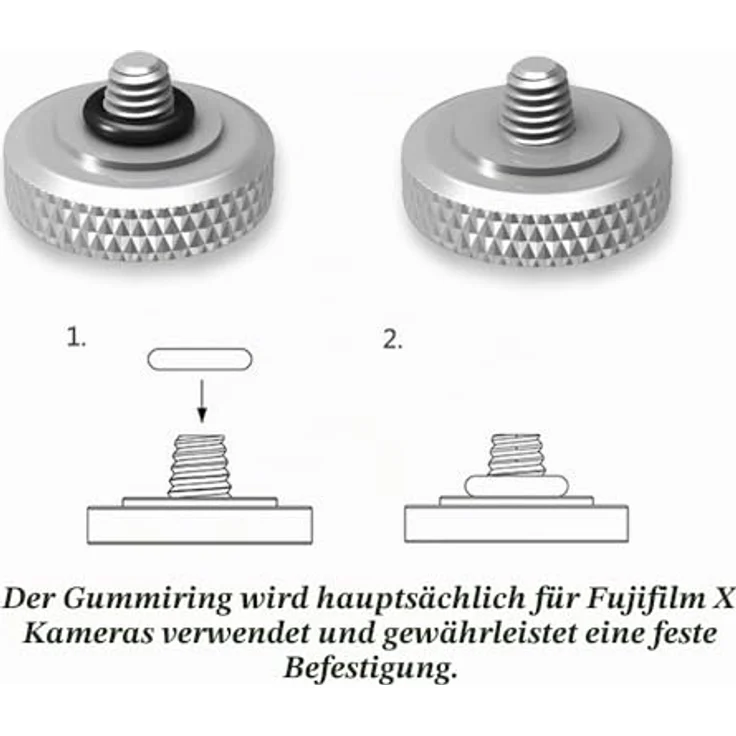 JJC Soft Release Button für Fujifilm X-Serie und Sony RX-Serie, Kupfer mit Silikonoberfläche, inkl. 2 rutschfester O-Ringe – Bild 3