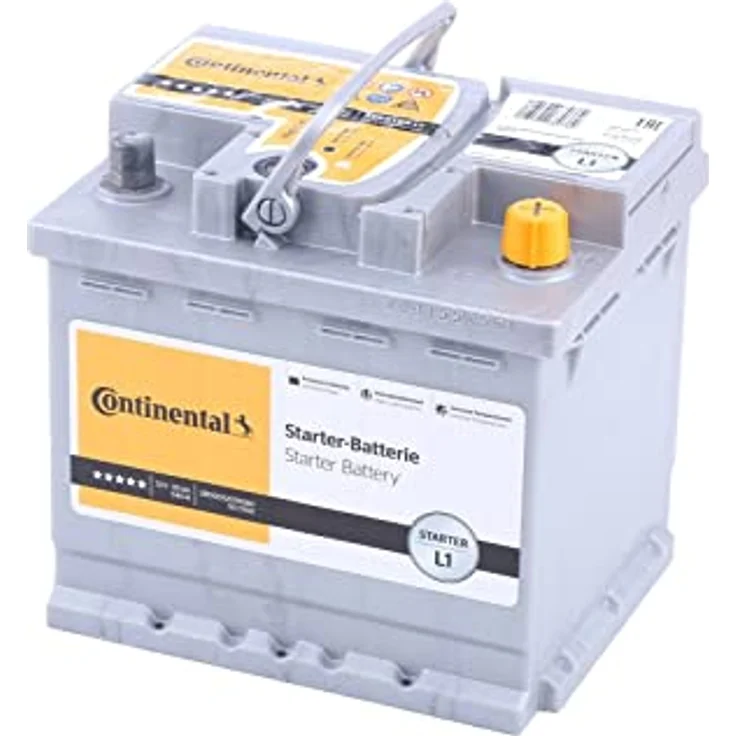 Continental Starterbatterie 12V 55Ah 540A/EN L1, Blei-Kalzium-Batterie mit B13 Bodenleistenausführung – Bild 1