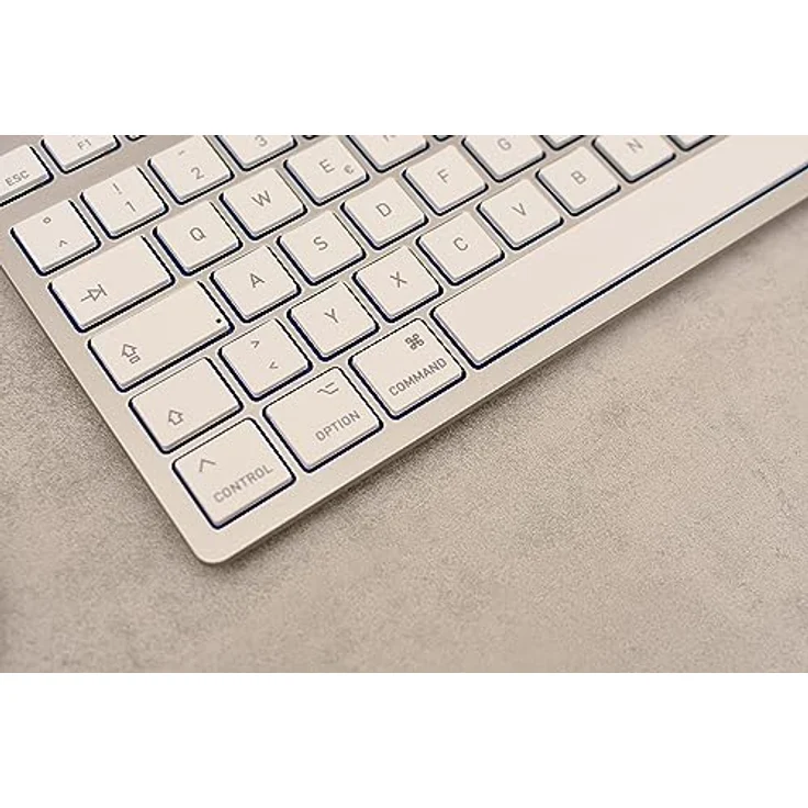 CHERRY KC 6000C for Mac (DE, Kabelgebunden), Tastatur, Silber, im Chiclet-Design mit Mac-Layout – Bild 3