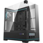 darkflash DY450 PRO Big Tower PC-Gehäuse Schwarz, ATX mit ARGB-Beleuchtung, digitaler Lüftersteuerung und Platz für bis zu 7 Lüfter