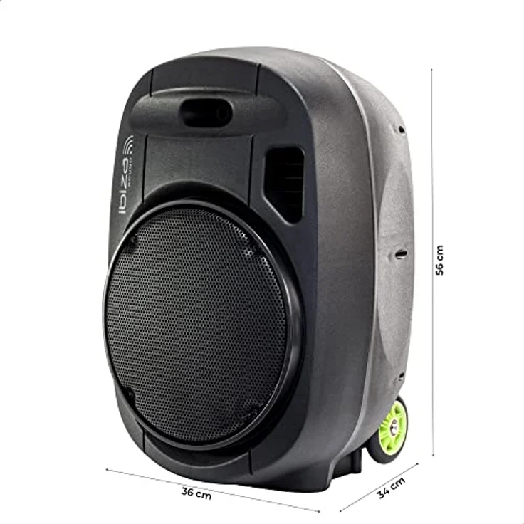 PORT12VHF-MKII - Ibiza Sound - Eigenständiges tragbares Soundsystem 12 - 700W mit USB-MP3, Bluetooth, Vox & 2 VHF funkmikrofonen Schwarz – Bild 7