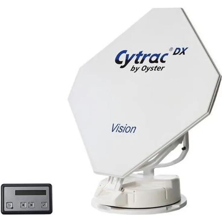 OYSTER Vollautomatische Sat-Anlage Cytrac DX Vision Twin, 56 cm Antennenspiegel, weiß, leicht und kompakt