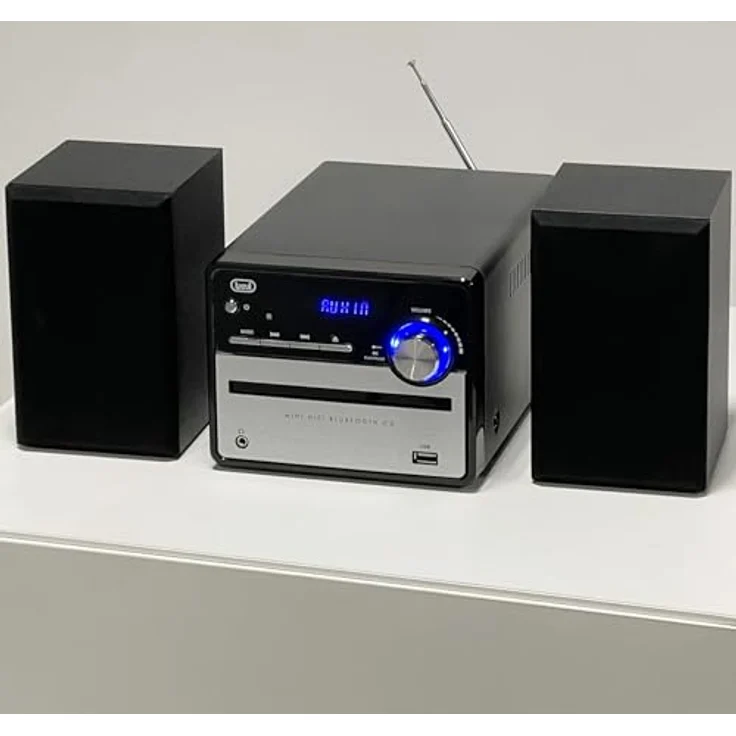 Trevi HiFi-Stereo HCX 10F6, Kompaktanlage mit digitalem PLL FM Stereo Tuner, CD/MP3-Player, Bluetooth, 20 W Ausgangsleistung, schwarz – Bild 5