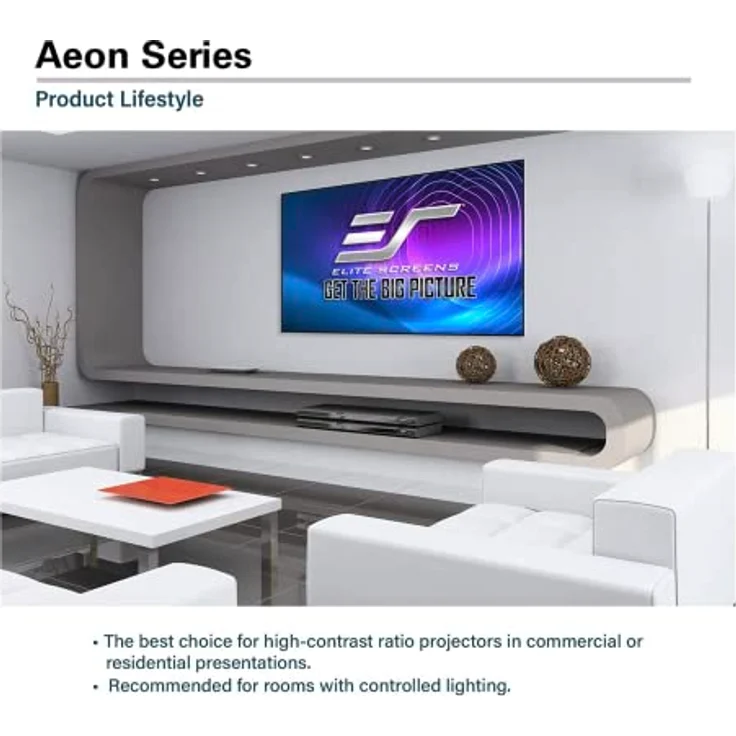 Elite Screens Aeon Edge Free AR110WH2 Rahmenleinwand kein sichtbarer Rahmen 243,8cm x 137,2cm (BxH) 16:9 – Bild 8