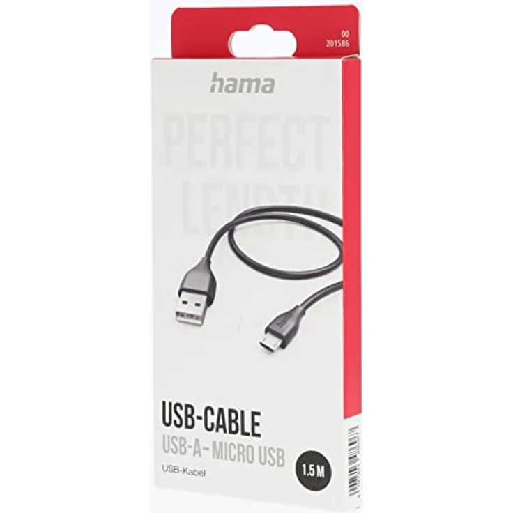 Hama Ladekabel, USB-A - Micro-USB, 1,5 m, Schwarz – Bild 3
