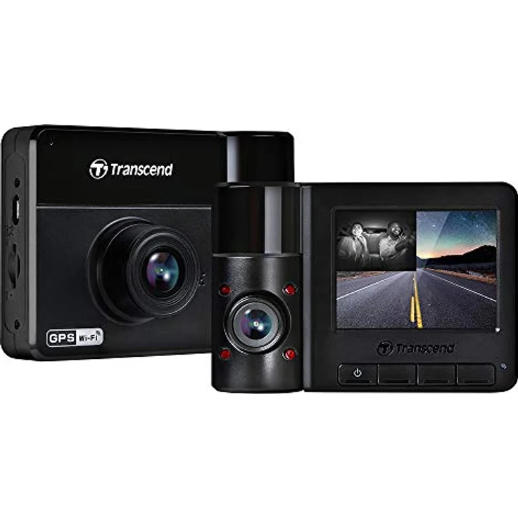 Transcend DrivePro 550 Dashcam, 2K Ultra HD, 128GB MicroSD, Schwarz, mit GPS und WLAN – Bild 1