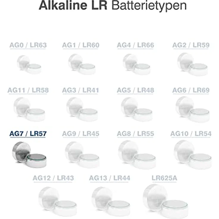 Camelion 12051007 Alkaline Knopfzellen ohne Quecksilber AG7-LR57-LR926-395-1,5 Volt, 10er-Pack – Bild 3