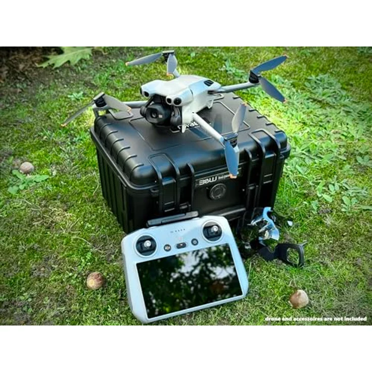 B & W International Transportkoffer für DJI Mini 5 Pro, wasserdicht und stoßfest, mit Hartschaumanlage, schwarz/blau – Bild 7
