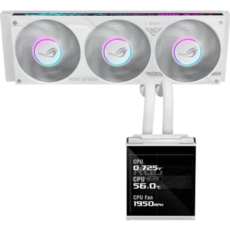 ASUS ROG Strix SLC IV 360 ARGB LCD All-in-One Flüssig-CPU-Wasserkühlung mit 720x720 IPS-Display, Kabelmanagement und Unterstützung für Intel LGA 1700 und AMD AM5 – Bild 4