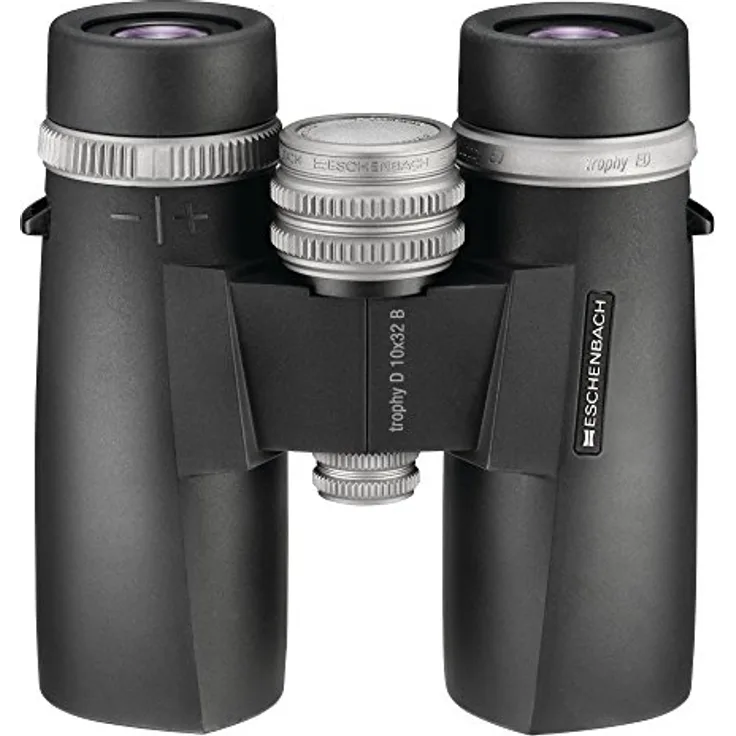 Eschenbach Optik Fernglas trophy D 10x32 ED, großes Sehfeld, Weitwinkeloptik, wetterfest, schwarz