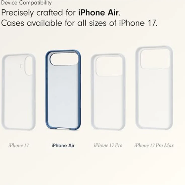 Beats iPhone Air Case mit MagSafe und Kamerasteuerung, Matte Außenseite, Innenfutter aus Mikrofaser – Felsblau – Bild 3